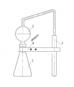 Прибор для отгонки и поглощения мышьяка в пищевых продуктах